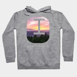 Initial I Sunset Photograph Hoodie